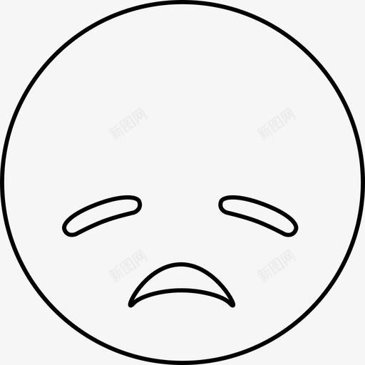 失望表情悲伤图标svg_新图网 https://ixintu.com 不开心 失望 悲伤 表情