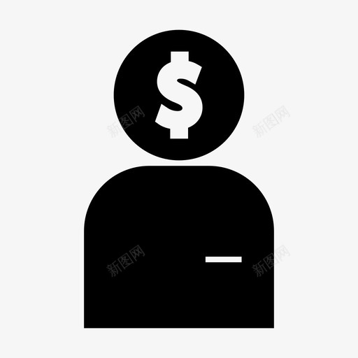 用户帐户员工图标svg_新图网 https://ixintu.com 业务管理 人员 员工 帐户 用户 配置文件
