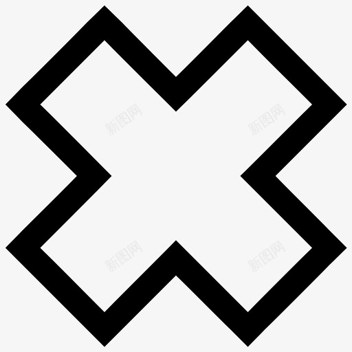 乘法交叉否定图标svg_新图网 https://ixintu.com 乘法 交叉 否定 数学 退出