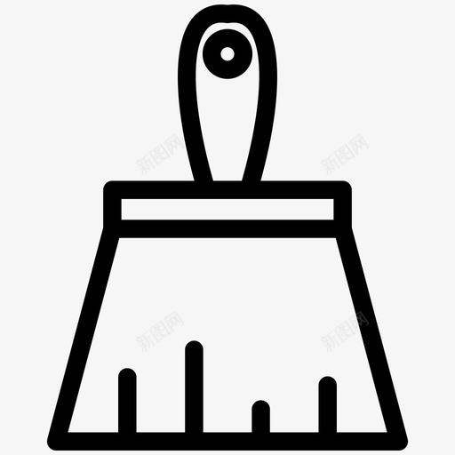 刮刀油漆刷施工图标svg_新图网 https://ixintu.com 刮刀 施工 油漆刷