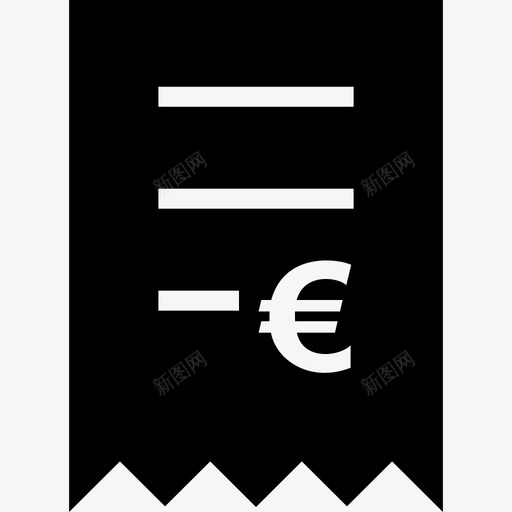 欧元帐单发票机票图标svg_新图网 https://ixintu.com 优惠券 发票 机票 欧元帐单 网上购物符号