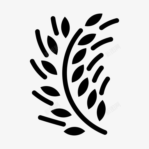 小麦谷类植物图标svg_新图网 https://ixintu.com 小麦 树木和盆栽植物 植物 水稻 谷类