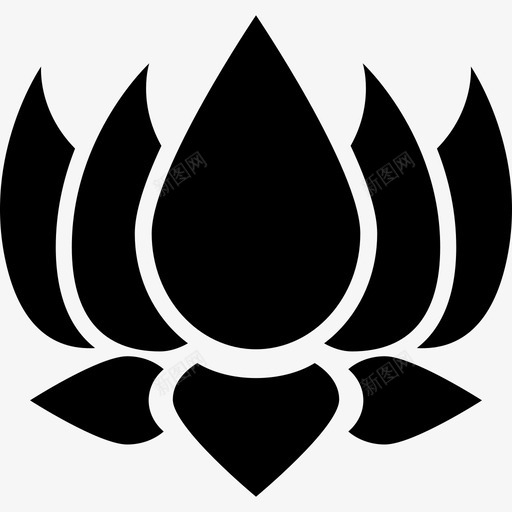 印度教莲花自然印度教图标svg_新图网 https://ixintu.com 印度教 印度教莲花 自然