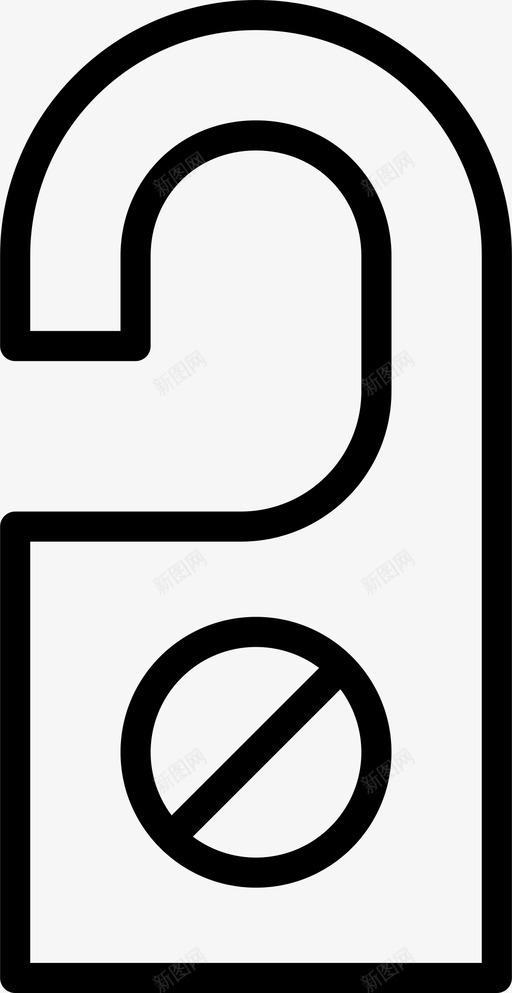 标签堵塞门图标svg_新图网 https://ixintu.com 堵塞 标牌 标签 衣架 酒店建筑薄 门