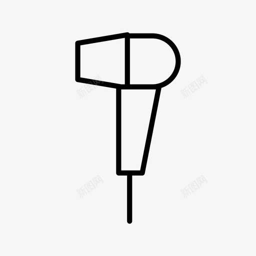 吹风机家用电器图标svg_新图网 https://ixintu.com 吹风机 家用电器