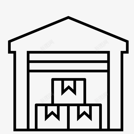 仓储配送物流图标svg_新图网 https://ixintu.com 仓储 库存 物流 电子商务物流 配送