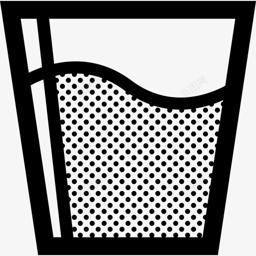 小杯水饮料图标svg_新图网 https://ixintu.com 小杯 水 粗大的轮廓点 饮料