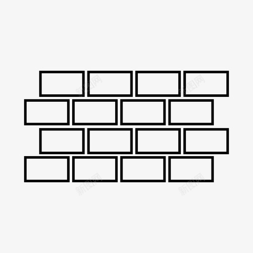 墙砖家图标svg_新图网 https://ixintu.com 办公室 墙 家 工作 石头 砖