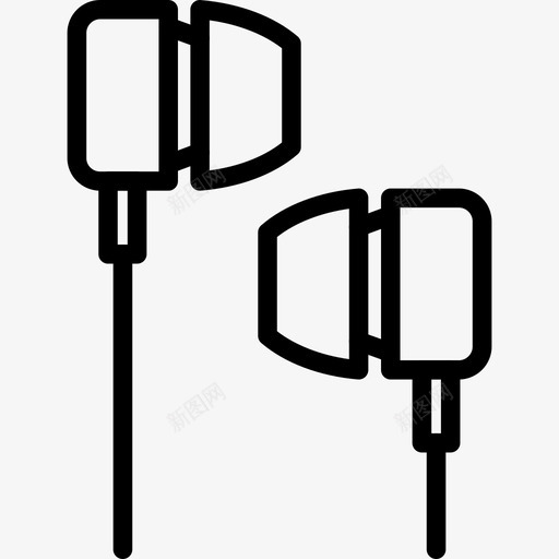 耳机耳塞音乐图标svg_新图网 https://ixintu.com 耳塞 耳机 音乐