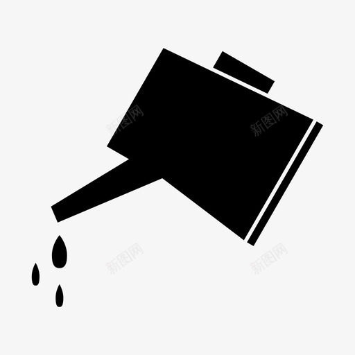 喷壶冲水花园图标svg_新图网 https://ixintu.com 冲水 喷壶 园艺 植物 花园