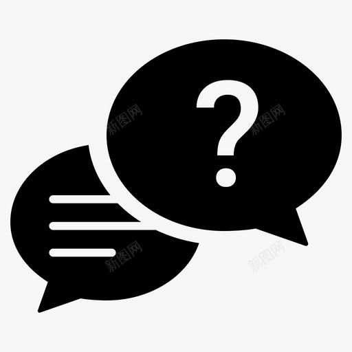 常见问题解答回答聊天图标svg_新图网 https://ixintu.com 回答 常见问题解答 提问 支持 聊天