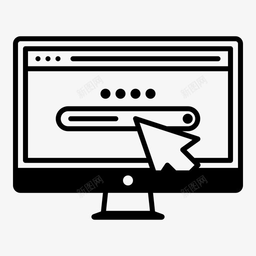 搜索引擎浏览器界面图标svg_新图网 https://ixintu.com 互联网 搜索引擎 浏览器 电子商务特快专递 界面