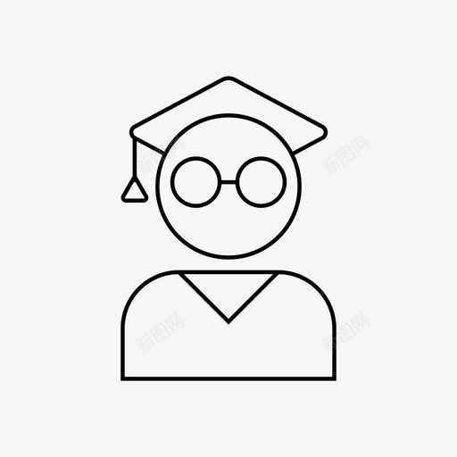 毕业生校友学生图标svg_新图网 https://ixintu.com 学校 学生 校友 毕业生