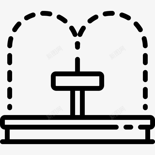 有水的喷泉城市的地方直线的图标svg_新图网 https://ixintu.com 城市的地方 有水的喷泉 直线的