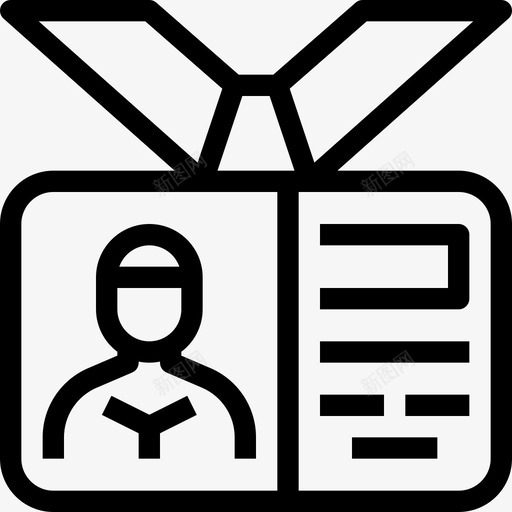 名片员工人力图标svg_新图网 https://ixintu.com 业务和员工 人力 办公室 名片 员工 资源 身份证