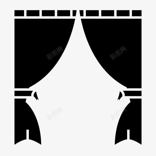 窗帘奖项电影院图标svg_新图网 https://ixintu.com 制片人 奖项 电影 电影院 窗帘
