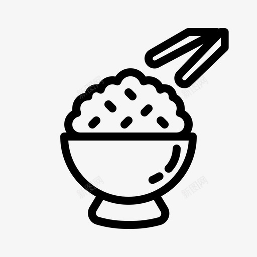 米饭碗碳水化合物图标svg_新图网 https://ixintu.com 健康食品 吃 碗 碳水化合物 米饭 食物