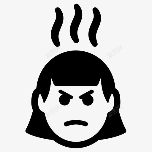 生气恼怒愤怒图标svg_新图网 https://ixintu.com 心烦意乱 恼怒 愤怒 生气 表情表情笑脸