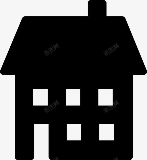 房屋建筑物财产图标svg_新图网 https://ixintu.com 建筑物 房屋 租金铭文 财产