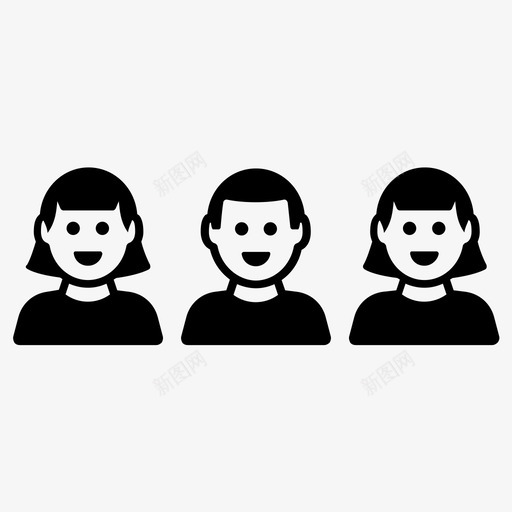 社区客户群体图标svg_新图网 https://ixintu.com tem 人 客户 社区 群体 表情笑脸