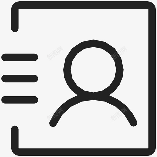名片身份证个人资料图标svg_新图网 https://ixintu.com 个人资料 名片 身份证
