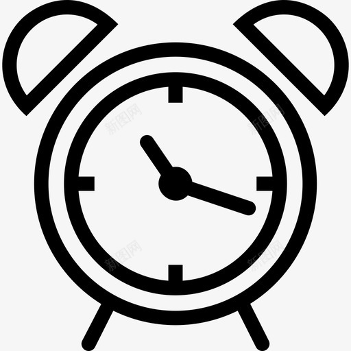 闹钟铃声时间图标svg_新图网 https://ixintu.com 唤醒 时间 线路 铃声 闹钟