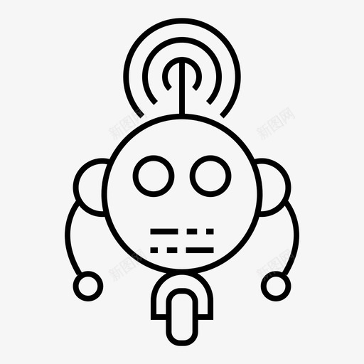 机器人电子工程图标svg_新图网 https://ixintu.com 信号 工程 机器 机器人 电子