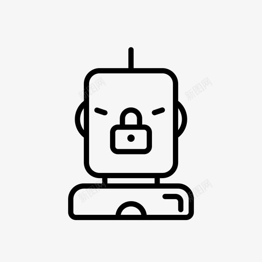 安全人工智能机器人数据安全图标svg_新图网 https://ixintu.com 人工智能机器人 安全 安全人工智能机器人 数据