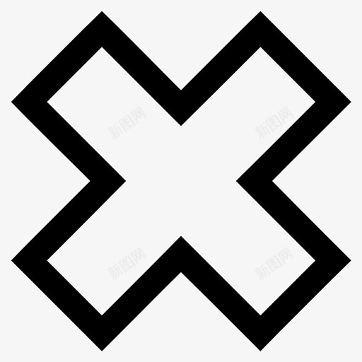 乘法交叉否定图标svg_新图网 https://ixintu.com 乘法 交叉 否定 数学 退出