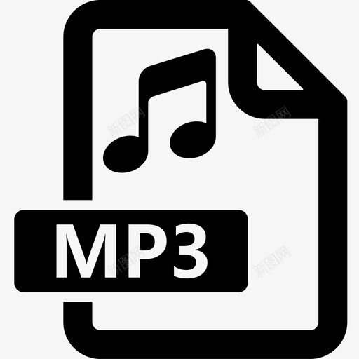 820格式_音频mp3svg_新图网 https://ixintu.com 820格式_音频mp3 线性 扁平 单色 简约
