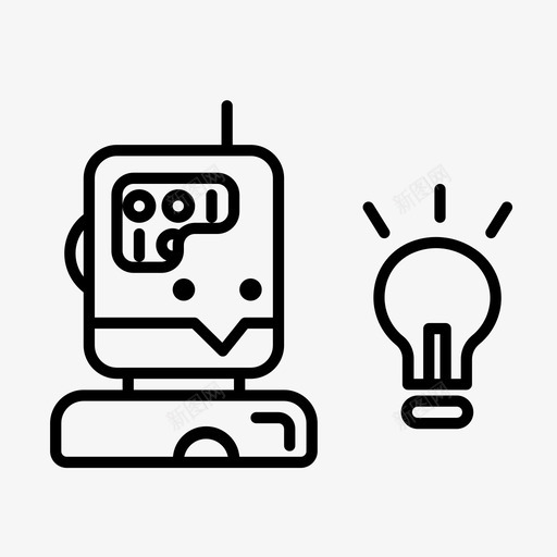 智能人工智能机器人智能机器人人工智能图标svg_新图网 https://ixintu.com 人工智能 人工智能机器人 心智模型 智能人工智能机器人 智能机器人 灯泡