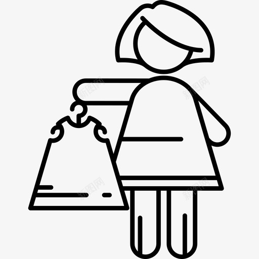 买裙子女士超薄图标svg_新图网 https://ixintu.com 买裙子 女士 超薄