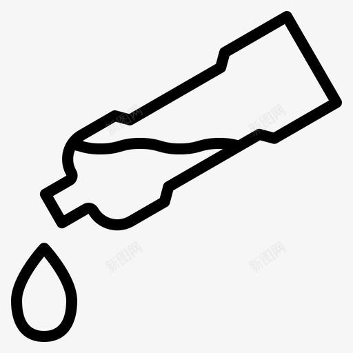 水瓶子饮料图标svg_新图网 https://ixintu.com 夏天的轮廓 干渴 新鲜 水 水瓶 瓶子 饮料
