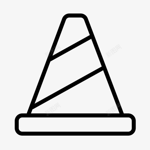 交通锥施工维护图标svg_新图网 https://ixintu.com 交通锥 施工 施工和工具概述 维护