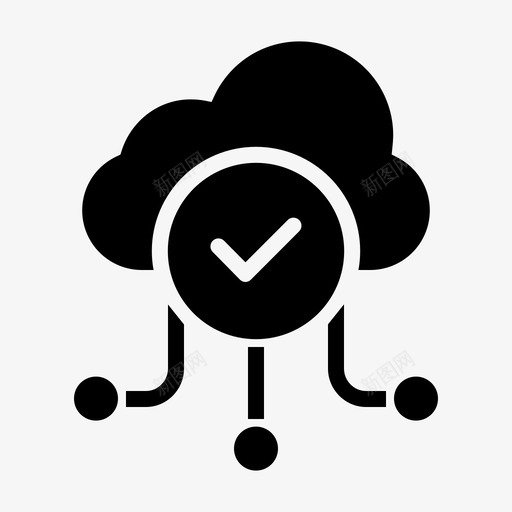 云计算云数据托管图标svg_新图网 https://ixintu.com 云数据 云计算 托管