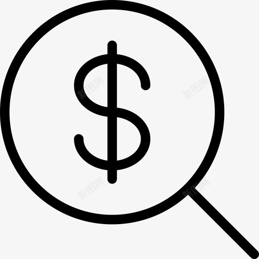 金钱搜索商务商务精英图标svg_新图网 https://ixintu.com 商务 商务精英 金钱搜索