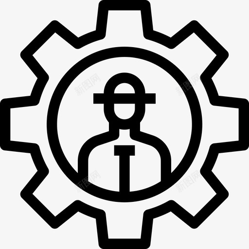 人力资源员工管理图标svg_新图网 https://ixintu.com 业务和员工 人力资源 员工 流程 管理