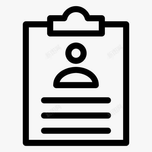 简历身份证个人资料图标svg_新图网 https://ixintu.com 个人资料 图标 简历 身份证
