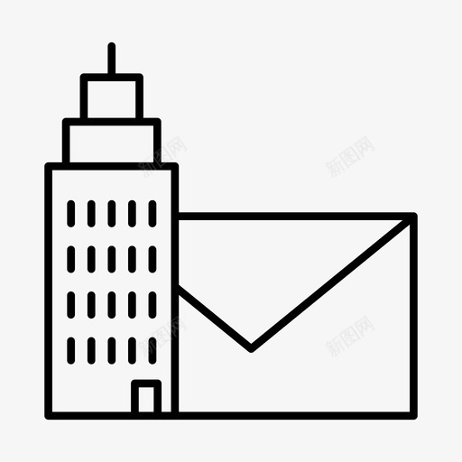 邮政公司商务信封图标svg_新图网 https://ixintu.com 信件 信封 商务 邮政公司