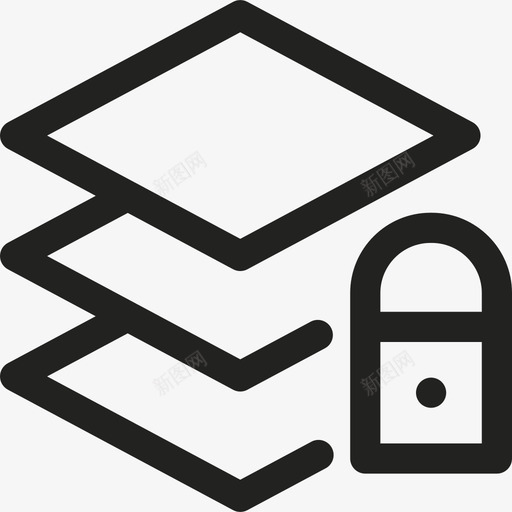 图层锁定界面图形编辑图标svg_新图网 https://ixintu.com 图层锁定 图形编辑 界面