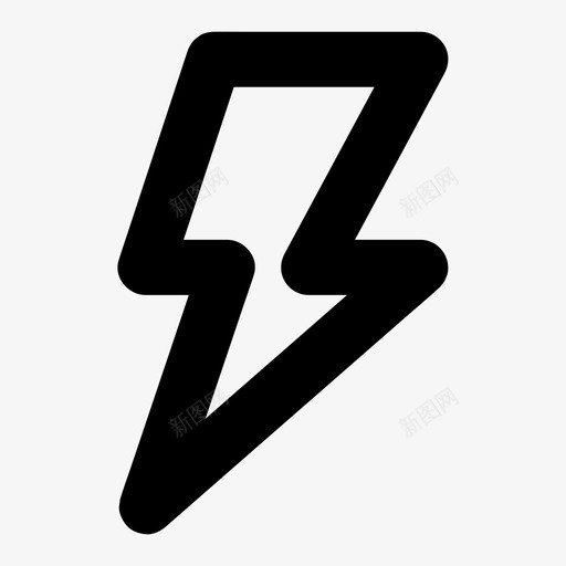 电充电能量图标svg_新图网 https://ixintu.com 充电 所有尺寸的基本图标 电 电源 能量 闪电