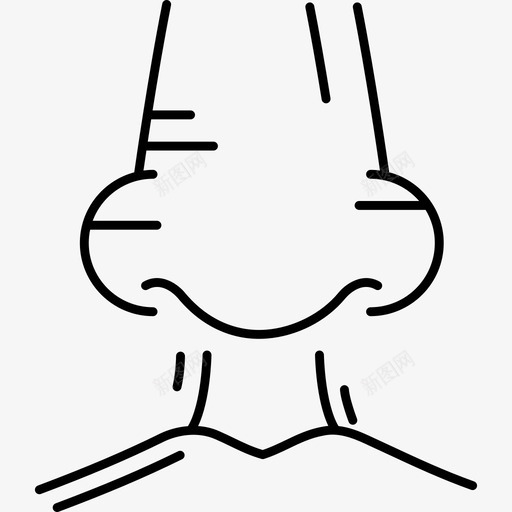 人鼻孔人体部位黑色图标svg_新图网 https://ixintu.com 人体部位 人鼻孔 黑色