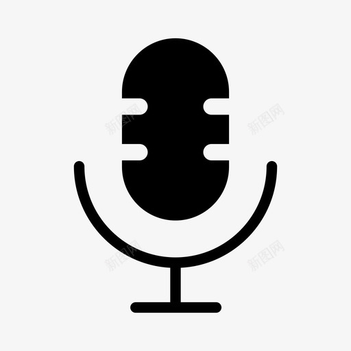 麦克风音频听写图标svg_新图网 https://ixintu.com 听写 音频 麦克风