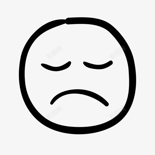 悲伤手绘表情收集图标svg_新图网 https://ixintu.com 悲伤 手绘表情收集