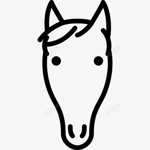 马头动物群直系图标svg_新图网 https://ixintu.com 动物群 直系 马头
