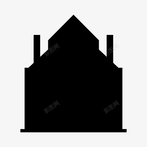 建筑教堂大厦图标svg_新图网 https://ixintu.com 塔 塔的轮廓 大厦 建筑 摩天大楼 教堂