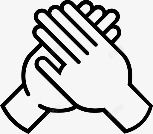 鼓掌手手势图标svg_新图网 https://ixintu.com 手 手势 鼓掌