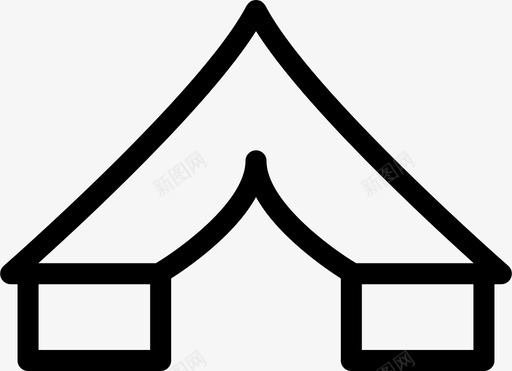 帐篷营地野营图标svg_新图网 https://ixintu.com teepee 帐篷 登山 营地 野营