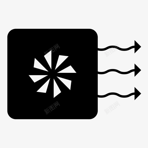 空气气流通风图标svg_新图网 https://ixintu.com 气流 空气 通风 通风机