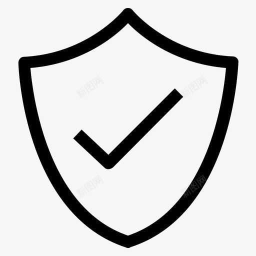 防护罩警报检查标记图标svg_新图网 https://ixintu.com 安全 检查标记 警报 锁 防护罩